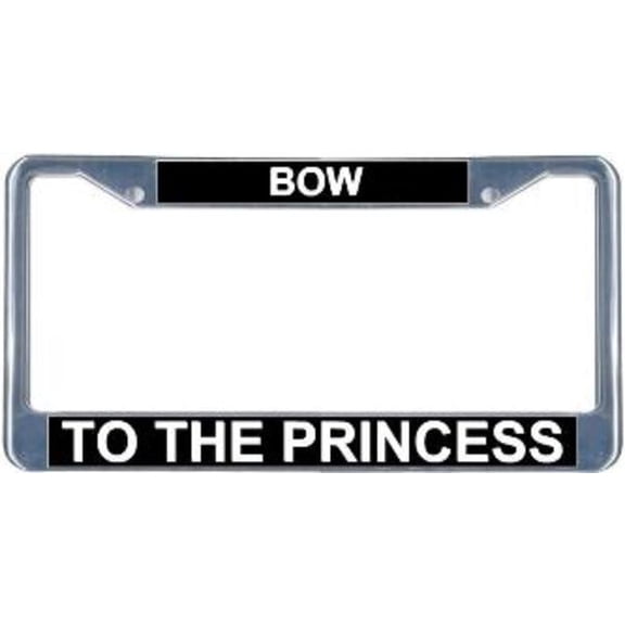 Bow To The Princess License Frame. Free Screw Caps Included
