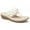 White/Smooth, variant on Cliffs by White Mountain Womens Cynthia Faux Leather Thong Wedge Sandals