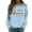Light Blue, variant on Fiaer Christmas Sweatshirts for Women Funny Graphic Crew Neck Xmas Tops Long Sleeve Plus Size Cozy Fall Pullover Black S