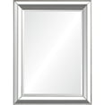 thumbnail image 2 of Signature Home Collection 40" Silver Leaf Finished Wooden Framed Beveled Rectangular Wall Mirror, 2 of 5