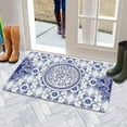 thumbnail image 5 of Blue Boho Door Mat Welcome Door Mat for Front Door, Home Entrance, Yard, Floor, Patio, Non Slip Spring Summer Welcome Mat Indoor Outdoor Doormat 0"*", 5 of 6