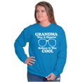 thumbnail image 5 of Funny Cool Hipster Grandma Joke Women Crewneck Sweatshirt Brisco Brands 3X, 5 of 6