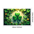 thumbnail image 3 of Cloverleaf Greenery Theme Background Banner Party Decorations St Patrick's Day Decor Event Backdrop Celebration Photography Props, 3 of 4
