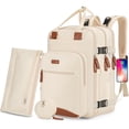 thumbnail image 1 of Mochila para pañales BAGPARKK, multifunción, impermeable, color beige, 1 of 7