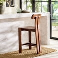thumbnail image 2 of Safavieh Cayde Traditional Mid Back Wood Stools, Walnut, 2 of 5