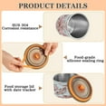 thumbnail image 5 of Wobogo Vintage Floral Lace Food Storage Jars 304 Food Grade Stainless Steel Canisters With Vacuum Airtight Lids for Coffee Snacks Nuts Cereal 900ML, 5 of 9