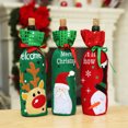 thumbnail image 2 of Funda navideña para botellas - 3 bolsas para botellas de vino, champán y cerveza con motivos navideños - Decoración para botellas de Papá Noel, muñeco de nieve, abeto y motivos navideños - Idea de re kaili Sencillez, 2 of 5