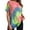 ZD Pink, variant on Womens Tshirts Cotton Loose Fit Tie Dye Shirt Short Sleeve Round Neck Tees Casual Summer Tops Womens T Shirts Pink L