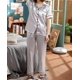 thumbnail image 1 of Pijama de satén personalizado para pareja, conjunto de ropa de dormir corta y larga, ideal para regalo de aniversario, boda, novia y novio, 1 of 4
