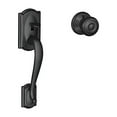 thumbnail image 2 of Schlage FE285 CAM 622 GEO Camelot Trim Lower Half Front Entry Handleset with Georgian Knob, Matte Black, 2 of 2