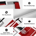 thumbnail image 6 of Red Black Geometric Outdoor Rug for Patio/Deck/Porch, Non-Slip Large Area Rug 3 x 5 Ft, Contemporary Gray Abstract Stripes Indoor Outdoor Rugs Washable Area Rugs, Reversible Camping Rug Carpet Runner, 6 of 8