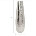 thumbnail image 2 of Hosley Plain 16.5 inch High Silver Teardrop Metal Vase, 2 of 5