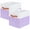 Purple White, variant on PinkSheep Collapsible Cube Storage Bins, Foldable Fabric Storage Cubes Organizer Basket Bin with Handles (10.5" x 10.5"), 2 Pack, White Purple