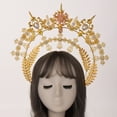 thumbnail image 2 of BPURB Hair Golden Vintage Headband Women's Headdress Halo Accessory Goddess Headpiece, 2 of 7