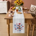 thumbnail image 2 of 4th of July Table Runner 70 Inches, Independence Day Floral Blue Red Botanical Bed Runner Dresser Scarves Tabletop for Indoor Outdoor Parties/Ceremony/Banquet, 13" x 70", 2 of 9