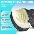 thumbnail image 5 of Premium Floral Pattern Memory Foam Seat Cushion Ergonomic Chair Pad for Office Chair, Car, Airplane & Bleachers Sciatica, Tailbone Hip & Back Pain Relief - Chair Cushion for Long Office Workers., 5 of 5