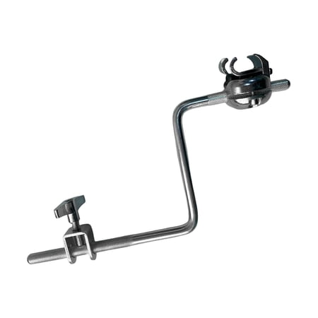 Bass Drum Cowbell Clamp Support Sturdy Percussion Mounting Arms Stainless Steel Adjustment Easy to Install Hardware Support Rod Adjustable with Cymbal Clamp