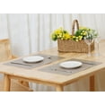 thumbnail image 6 of Unique Bargains Set of 6 Heat Resistant Faux Leather Placemats for Kitchen Dining Room Champagne, 6 of 6