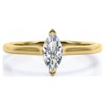 thumbnail image 1 of JeenMata Anillo de Compromiso Solitario de Talla Marquesa Exclusivo en Baño de Oro Amarillo de 18 K sobre Plata, 1 of 4