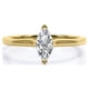 thumbnail image 1 of JeenMata Anillo de Compromiso Solitario de Talla Marquesa Exclusivo en Baño de Oro Amarillo de 18 K sobre Plata, 1 of 3