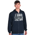 thumbnail image 3 of Father's Day Handyman Duct Tape Joke Men's Big & Tall Graphic Zip Up Hoodie Brisco Brands 4X, 3 of 5