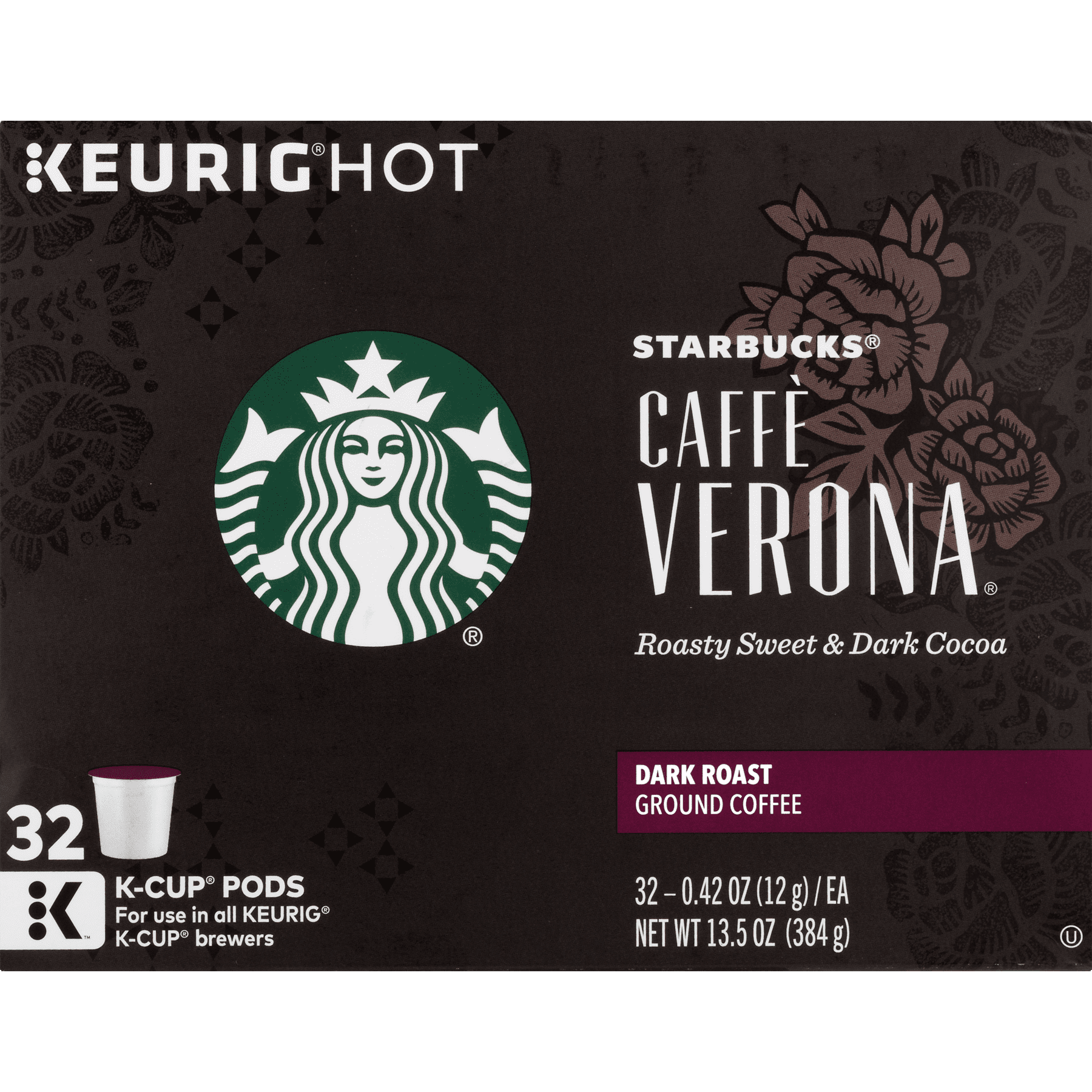 starbucks caffe verona dark roast k cups