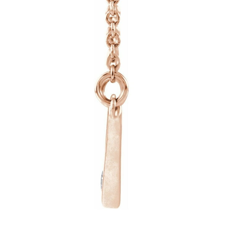 14K Yellow Gold 1/6 CTW Diamond Curved Bar 16-18 14K Yellow Gold 1/6 CTW Diamond Curved Bar 16-18