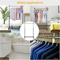 thumbnail image 3 of Simple Heavy Duty Standard Rod Clothing Metal Garment Rack for Hanging Clothes, Single Rod, 3 of 6