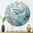 thumbnail image 3 of Designart "Shimmering Silver" Abstract Landscape Oversized Wall Clock, 3 of 5