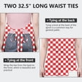 thumbnail image 6 of Red and White Checkered Pattern Apron-Garden Aprons for Women with Pockets-Cotton Linen Waterproof Kitchen Cooking Gardening Aprons Adjustable for Kitchen,Cooking,BBQ and Salon 33x27 Inch, 6 of 7