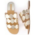 thumbnail image 2 of Mio Marino Frillscalloped Slide Sandals for Women, 2 of 7