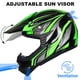 thumbnail image 4 of Casco ILM Youth Kids ATV Motocross B07 Verde/Plateado DOT, 4 of 7