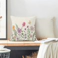 thumbnail image 2 of Spring Pillow Covers 18x18 Set of 2, Colorful Floral Leaf Decorative Throw Pillow Covers for Wild Flower Linen Summer Farmhouse Green Cushion Case for Couch Sofa Spring Decor, 2 of 5