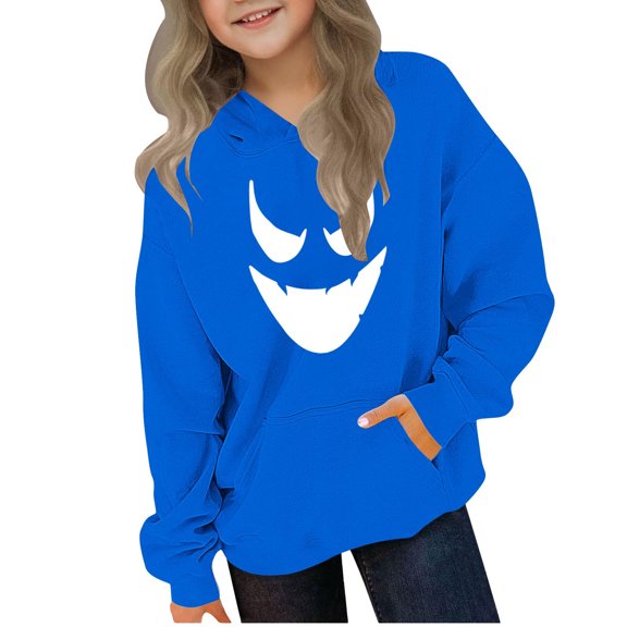 cocolona Boys and Girls Halloween Sweatshirts Oversized Cute Graphic Hoodie Fall Winter Long Sleeve Pullover Tops 4-13Years