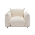thumbnail image 2 of Roomfitters Sherpa Accent Chair Single Sofa 42"W, Cozy Accent Chair for Bedroom, Living Room, Apartment, Beige, 2 of 8