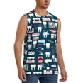 thumbnail image 2 of Fotbe Dental Men's Camiseta sin Mangas Estampada para Hombres, Playera Casual para Gimnasio, Entrenamiento, Playa-X-Large, 2 of 7