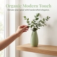 thumbnail image 5 of Unique Bargains Modern Matte Ribbed Decorative Flower Vase for Desktop & Bathroom Green, 5 of 5