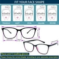 thumbnail image 5 of Cat Eye Distance Glasses for Women Oversized Near Sighted Vision Driving See Far Eyeglasses Fashion Nearsighted Non Prescription Myopia Farsighted Glass Stylish Blue Light Nearsightedness Frame -1.75, 5 of 10