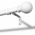 thumbnail image 3 of White Curtain Rods for Windows 66 to 120 Inch(5.5-10ft) - 1'' Diameter Heavy Duty Curtain Rods with Imitation Wood Grain Pattern Finials,Adjustable Decorative Curtain Rods Set,28-120'', 3 of 8