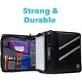 thumbnail image 6 of Case-it The Z Shape Zipper Binder - Two Binders in One - Double Sided 1.5 Inch D-Ring - Multiple Pockets - 500 Page Capacity - Comes with Shoulder Strap, Blue Z-176, 6 of 14