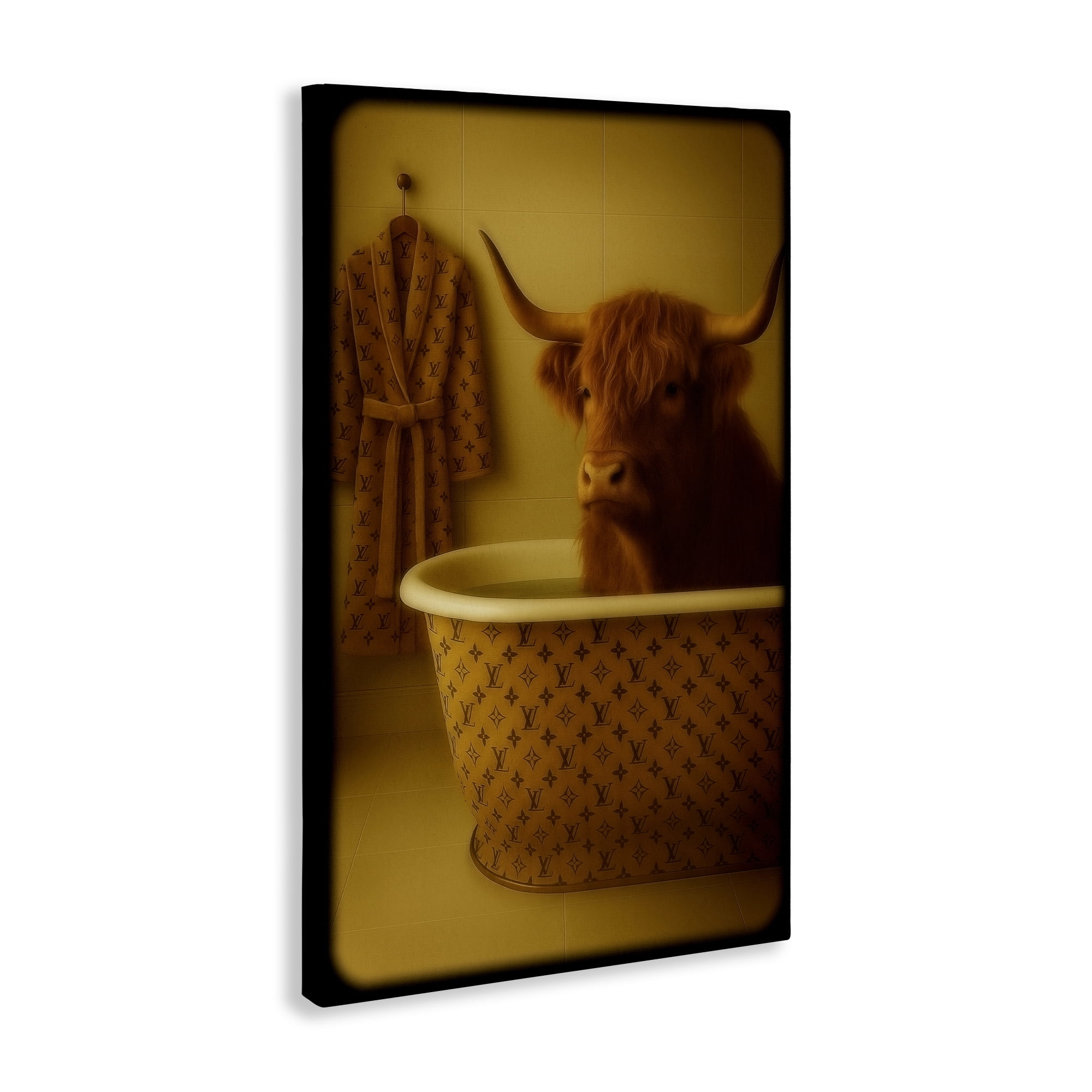 Stupell Industries Couture Highland in Luxury Tub Canvas Wall Art, design by Grotto Studios