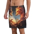 thumbnail image 2 of Balery Red And Gray Flame Fox Traje de Baño Estilo Hawaiano para Hombre, Shorts de Secado Rápido con Bolsillos-X-Large, 2 of 6