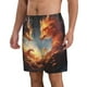 thumbnail image 2 of Fotbe Red And Gray Flame Fox Trajes de Baño Estampados para Hombre, Shorts de Verano de Secado Rápido, Ropa de Playa, Bañadores-3X-Large, 2 of 6