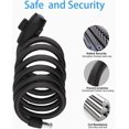 thumbnail image 2 of Candado Bicicleta Nivel Seguridad Muy Alto, Candado Cable Espiral, Bicicleta, Candado Scooter, Candado Cable, Candado Bicicleta Con Llave, Candado Bicicleta Antirrobo 180 Cm., 2 of 5