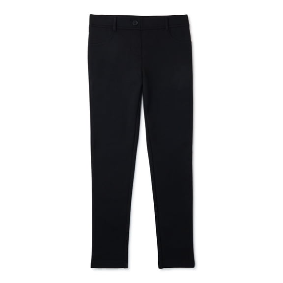 Wonder Nation Girls School Uniform Stretch Ponte Knit Leggings, Sizes 4-16 & 8-20 Plus