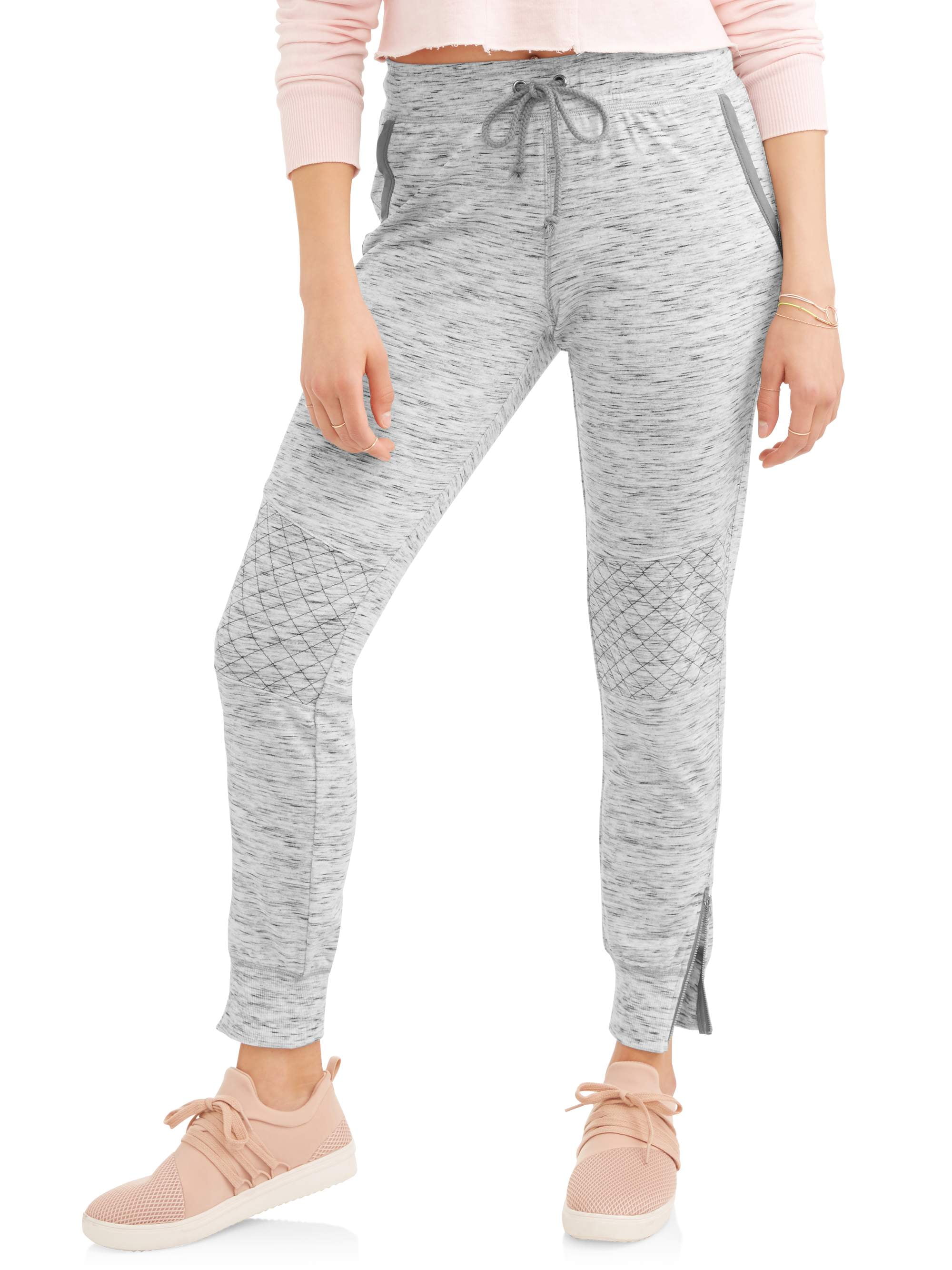 No Boundaries Juniors' Ankle Zipper Moto Joggers - Walmart.com