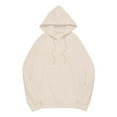 thumbnail image 4 of MESSUEN Womens Hoodies Pullover Baggy Hoodie Drop Shoulder Hoodie Womens Hoodies Women Sweatshirt Cute Hoodies Basic Hoodie Beige L, 4 of 7