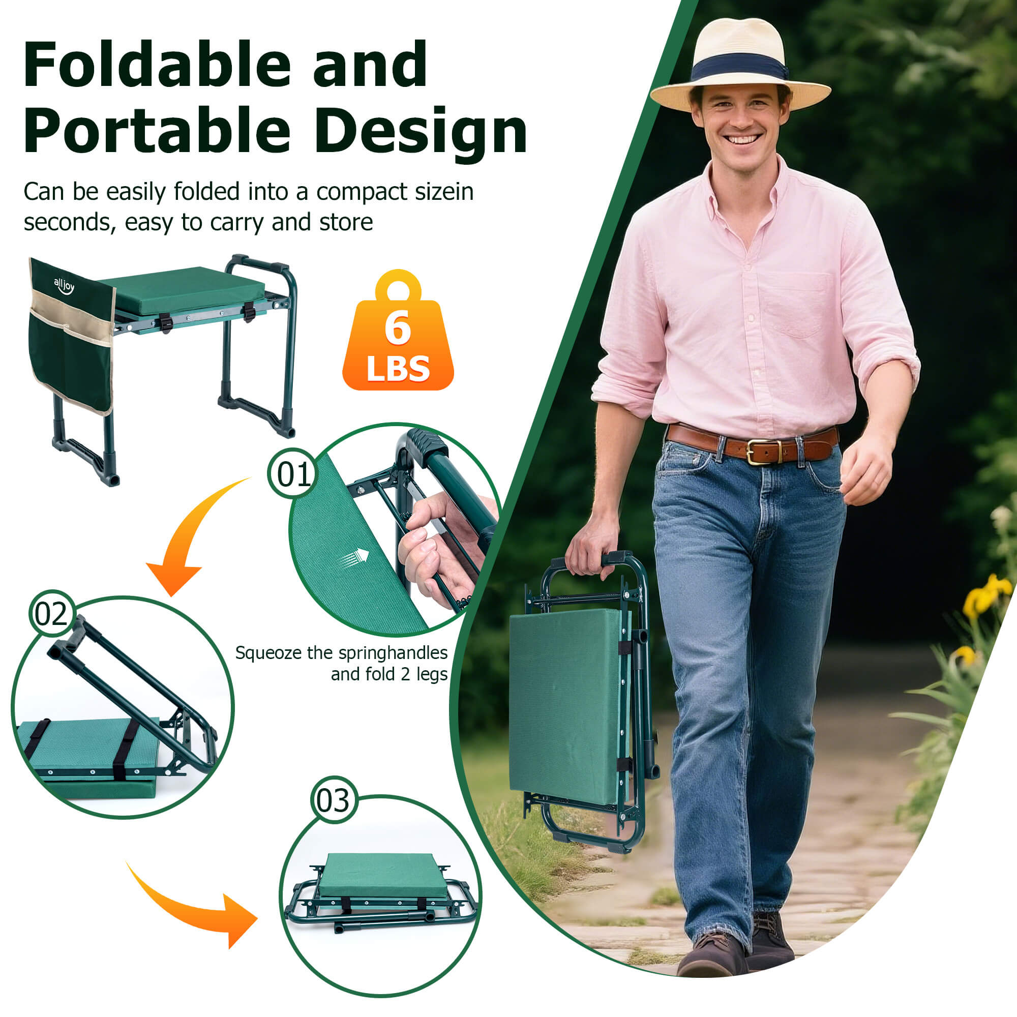 ALLJOY Foldable Garden Kneeler Seat photo 6