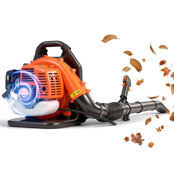 52cc Gas Powered Backpack Leaf Blower, 603 CFM 224 MPH 2-Cycle Gasoline Powered Blower with Easy Start & Cruise Control, Professional Lightweight Backpack Blower for Lawn Care, Yard, Debris & Snow