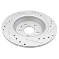 thumbnail image 5 of Geelife Rear Performance Zinc Coated Drilled Slotted Rotors & Ceramic Pad Kit, 5 of 7